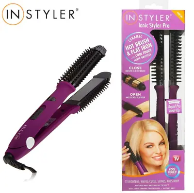 INSTYLER Electric Hair Curler Automatic Ceramic Heated Straightening Brush UK • £16.90