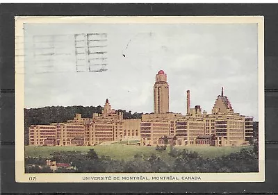 Vintage 1952 Picture Postcard Of UNIVERSITY OF MONTREAL MONTREAL CANADA • $0.25