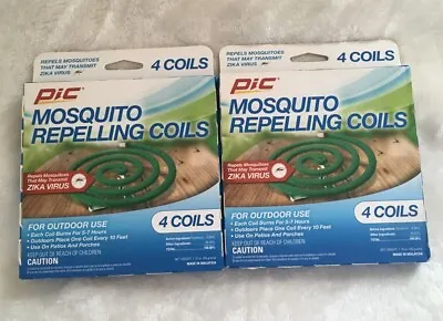 PIC Mosquito Repelling Coils 2 Boxes With 4 Coils In Each Camping Patio Backyard • $17.79