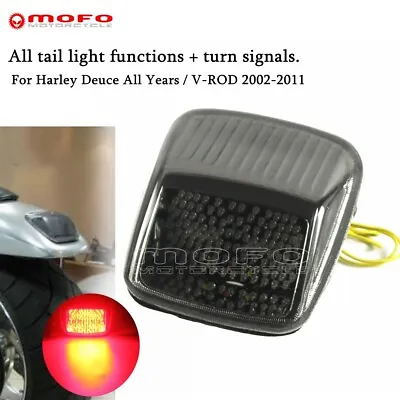 $35.97 • Buy Rear Smoke LED Turn Signal Tail Light For Harley Deuce FXSTD All Year VROD 02-11