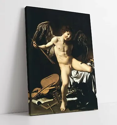 £59.99 • Buy Caravaggio, Love Conquers All -premium Deep Framed Canvas Wall Art Picture Print