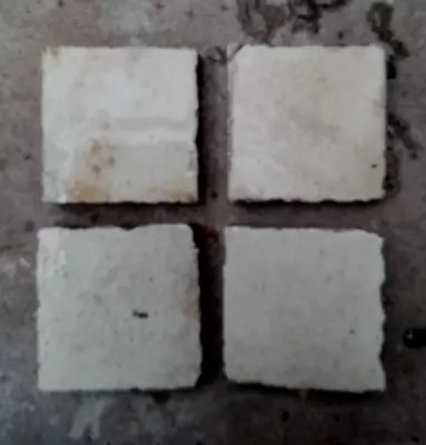 Antique Victorian Geometric Hall Floor Garden Path Tile White 2 X2  1 Of 4 • £2.75