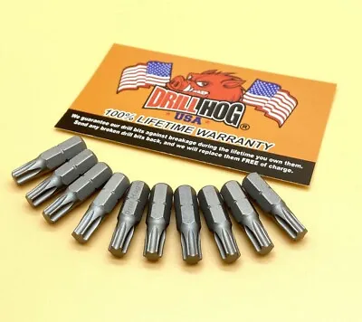 Drill Hog® T-10 Torx Bit T-10 Star Bit T-10 Insert Bit Lifetime Warranty 10 Pack • $9.49