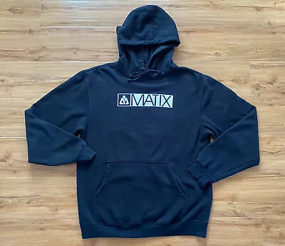 Matix Logo Black Hoodie Men's Size Medium Black Skateboarding Surf Hoody Graphic • $29.99