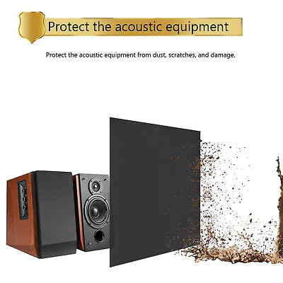 (Black) Health Gear 1.7mx0.5m Speaker Fabric Black Speaker Acoustic Fabric B REL • £10.90