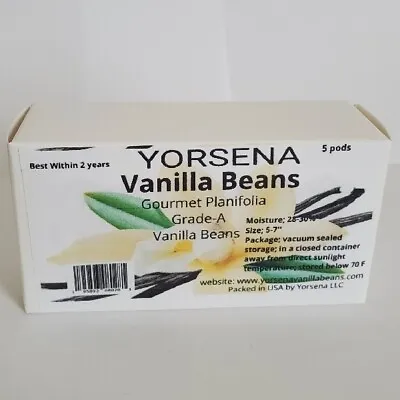  Madagascar Vanilla Beans Grade A  Planifolia 5 Pods • $9.98