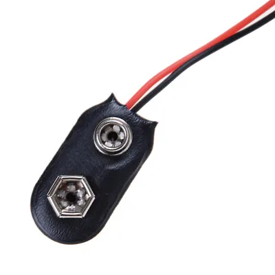  PP3 9V Battery Snap Clip On Plastic Connector 145mm Cable Lead Snaps UK • £1.99