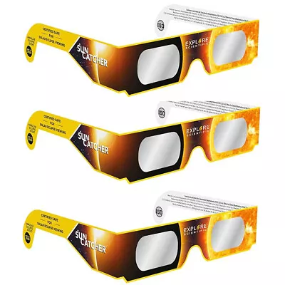 Explore Scientific Solar Eclipse 2024 Viewing Safety Glasses 3-Pack • $9.99