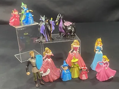 DISNEY Sleeping Beauty PVC Figures Cake Toppers Maleficent Fairies Dragon • $37