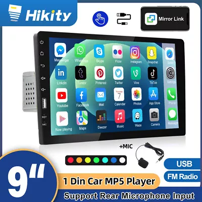 7  Single 1 DIN Car Stereo MP5 Player Touch Screen BT Radio FM/USB/AUX Head Unit • £34.99