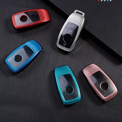 TPU Carbon Fiber Remote Key Fob Case Cover For Mercedes-Benz A B C E S G-Class • $9.99