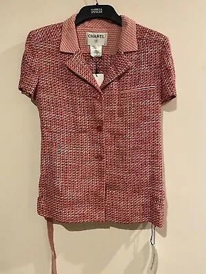 Chanel Boucle Jacket Single Breasted Short Sleeved Medium 2002 Tweed  • £800