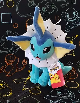 Pokemon Go Vaporeon 🔥Plush 8  Eevee Evolution Copy Pasta Meme JassWares NEW • $24.97