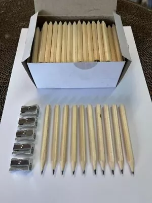 £5.99 • Buy Sbs Consumables Half Pencils Hb  Size Golf Eco Friendly - Box 144+ 10sharpeners