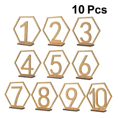 10 Pcs Table Number Holders For Weddings Wedding Reception Numbers • £7.98