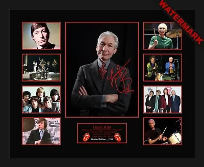 Charlie Watts The Rolling Stones Ltd Ed Of 100 Signed & Framed Memorabilia Drums • $118.99