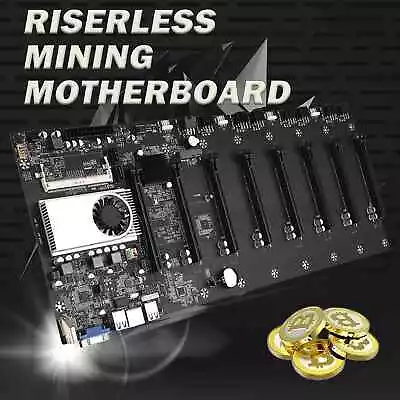 $69.99 • Buy BTC-37 Mining Machine Motherboard Cpu Set 8 Graphics Card Plug DDR 3 Memory