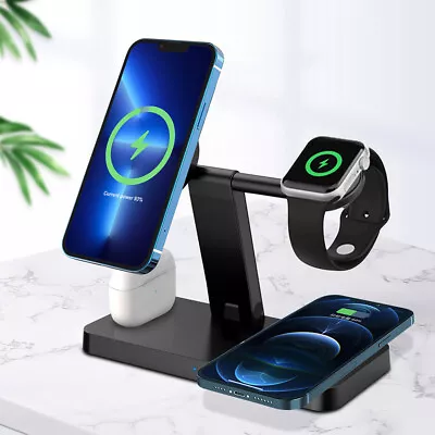 4in1 Magnetic Wireless Charger Dock Station For Apple Watch 8 7 IPhone 14 13 12 • $33.99