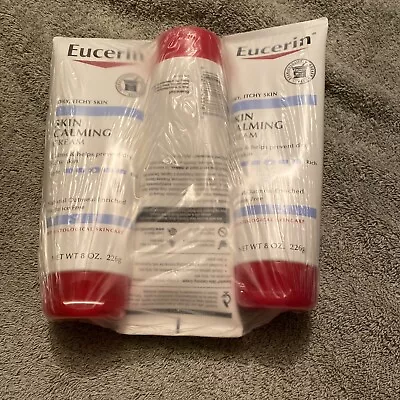 3-Pack Eucerin Skin Calming Itch Soothing Cream Oatmeal Enriched 8 Oz Each NIB • $19.99