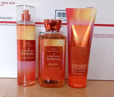 Bath & Body Works SUNSHINE MIMOSA Fine Fragrance BodyMistBody CreamShower Gel  • $40