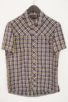 Men Mammut Casual Shirt Short Sleeves Check Polyester Regular Fit M XMD338 • £23.99