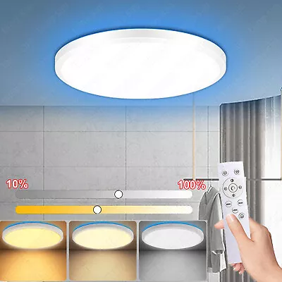 LED Ceiling Light Round Panel Down Lights Bathroom Kitchen Living Room Wall Lamp • £10.99