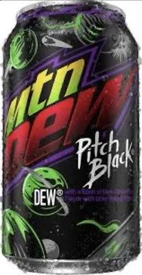 1 Mtn. Dew PITCH BLACK - 12 Fl Oz Unopened Can Limited Soda Mountain Dew Expired • $6