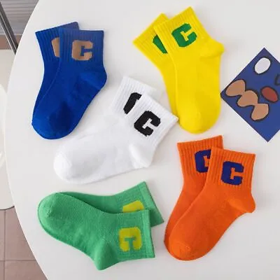 5 Pairs Baby Girls Boys Colorful Design Cotton Trainer Mesh Socks Summer Kids • £5.59