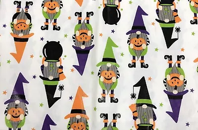 New Halloween Gnome Witch Warlock Wizard Vinyl Tablecloth Rectangle 52x70” • £14.24