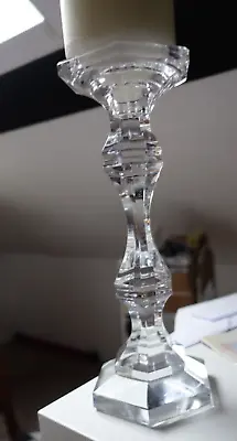 Kenneth Turner London Stunning Crystal Pillar Candle Holder 10inch + FREE Candle • £15