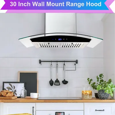 30 Inch Wall Mount Stainless Steel Range Hood Stove Exhaust Air Cook Fan Kitchen • $229.99