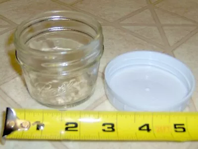 $19.11 • Buy Small Jelly Jar & CAP Clear Glass BALL 1/4 Pint 4oz Baby Food Freezer Safe 86000