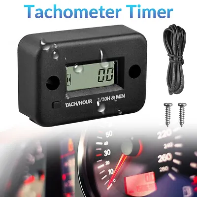 Chainsaw Engine Digital Tachometer RPM Tach Hour Meter For 2/4 Stroke Motorcycle • $11.77