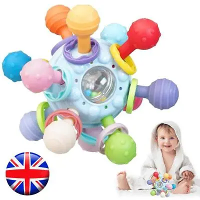 Baby Teething Toys For Babies 3-6-12 Months Sensory Rattle Chew Grasping Toys • £7.42