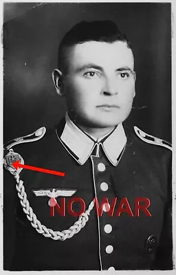 NEGATIVE REPRINT FROM WWII ORIGINAL GERMAN PHOTO SOLDIER W Marksmanship Lanyard • $9.99