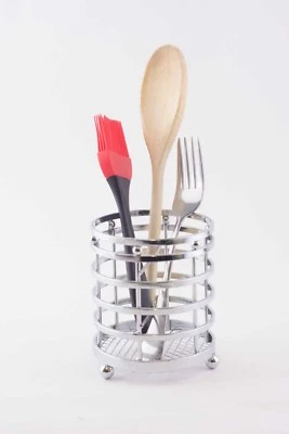 $13.50 • Buy Chrome Cutlery Holder Dryer Kitchen Utensil Basket Drainer Stand Caddy RRP $16