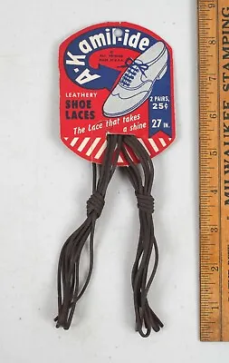 Vintage A- Kamel-ide Leathery Shoe Laces Display Advertising POP   • $9.99