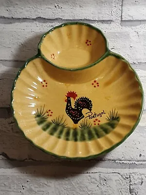 £22 • Buy Hand Painted Traditional Portuguese Ceramic Rooster Olive Dish