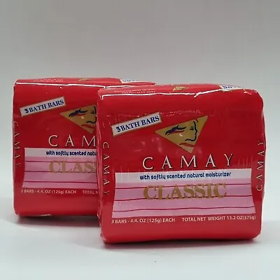 Camay Soap Pink Classic Beauty Bar 2 Packs Of (3) Bars 6 Total • £19.30