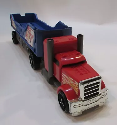 Vintage 2011 Mattel Hot Wheels 11  Long Toy Semi Truck Crash Transport Trailer • $15