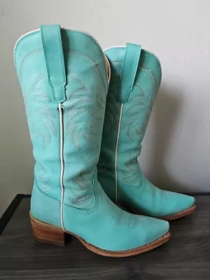 Tecovas Womens Annie Boots Turquoise Size 7 G/C Boots Were Stretched No Box • $115