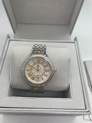 New Michele Serein Mid Two-Tone Diamond Women's Watch MWW21B000138 • $1695