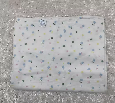 Vintage Carters Stars Flannel Cotton Baby Receiving Blanket Pink Blue Green28x36 • $24.50