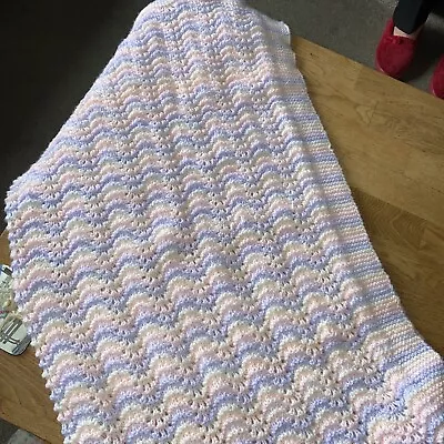 £15.99 • Buy Hand Knitted Baby Shawl 