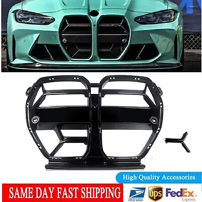 For 2021-2024 BMW M3 G80 M4 G82 G83 CSL Style ABS Gloss Black Front Bumper Grill • $248.27