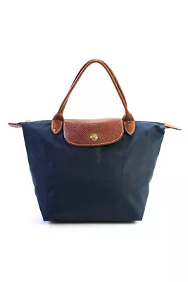 Longchamp Womens Le Pliage Small Tote Shoulder Handbag Navy Blue • $42.99