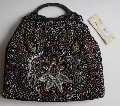 Talsha Creations Beaded Purse Evening Bag -Hand Embroidered - NEW Vintage Look • $45