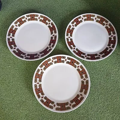 3 X J & G Meakin Studio Maori Dinner Plates 23cm Circumference  • £12