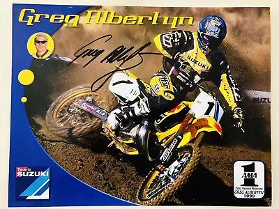 1999 Greg Albertyn/Super Season #1 Suzuki Motocross Team 8.5X11 Signed Poster • $100