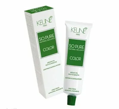 Keune So Pure Hair Color 60ml - 100% Ammonia & Paraben Free • £11.88